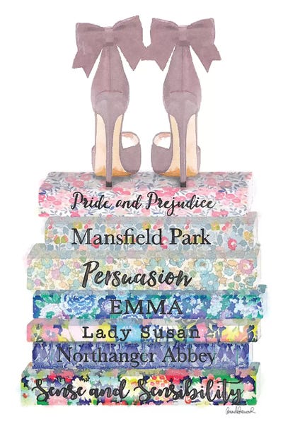 Amanda Greenwood: Austen Flower Books With Shoes by Amanda Greenwood