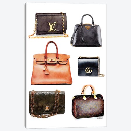 Cece Guidi Canvas Prints - Louis Vuitton Bag and Louboutin Heels ( Fashion > Fashion Brands > Christian Louboutin art) - 26x18 in