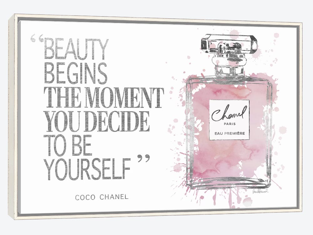 Coco Chanel Perfume Bottle Print, Black & White Perfume Poster