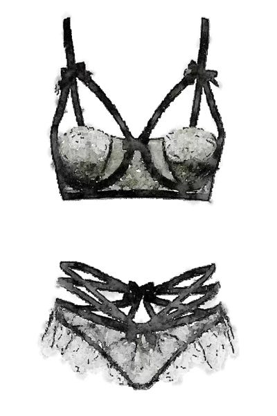 Amanda Greenwood: Black Underwear Set II by Amanda Greenwood
