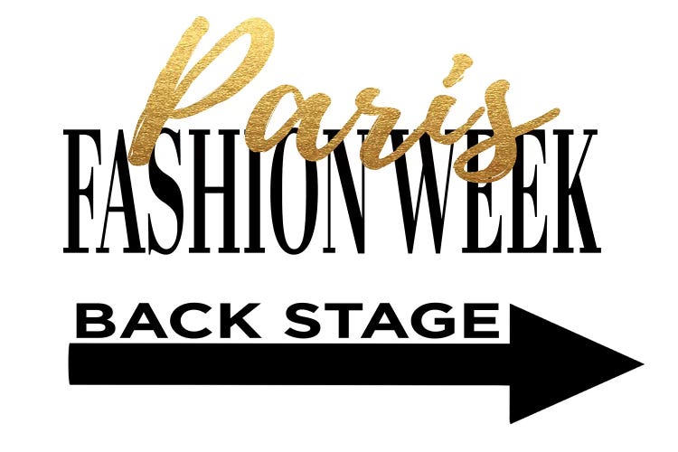 Fashion Week Paris Gold by Amanda Greenwood canvas print