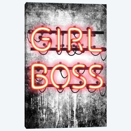 Girl Boss Neon Sign Canvas Print #GRE160} by Amanda Greenwood Canvas Wall Art