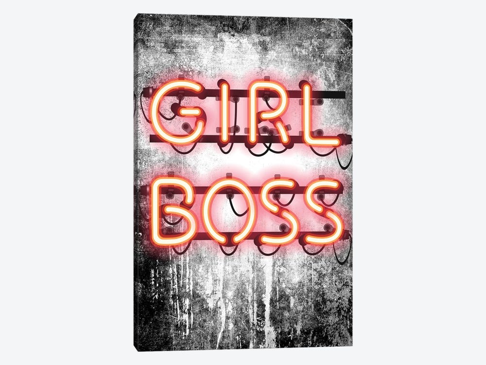 Girl Boss Neon Sign by Amanda Greenwood 1-piece Canvas Artwork