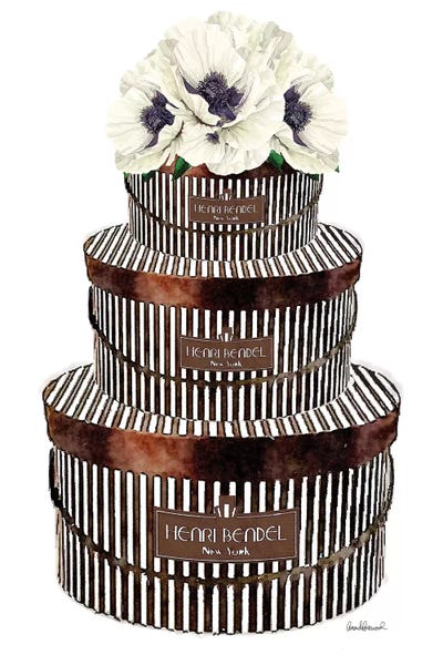 Bags & Purses: Hat Boxes With White Poppies by Amanda Greenwood