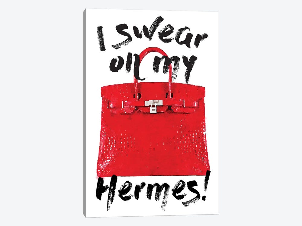 I Swear Red Bag by Amanda Greenwood 1-piece Canvas Print
