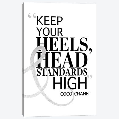 Keep Your Heels, Head & Standards High II Canvas Print #GRE16} by Amanda Greenwood Canvas Artwork