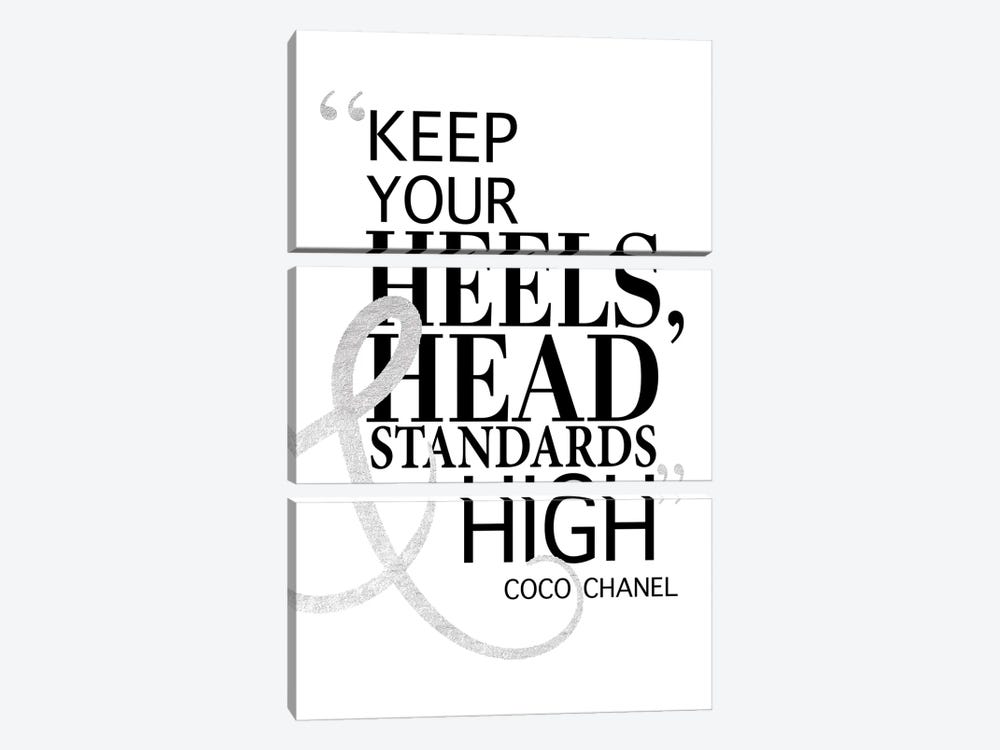Keep Your Heels, Head & Standards High II by Amanda Greenwood 3-piece Canvas Wall Art