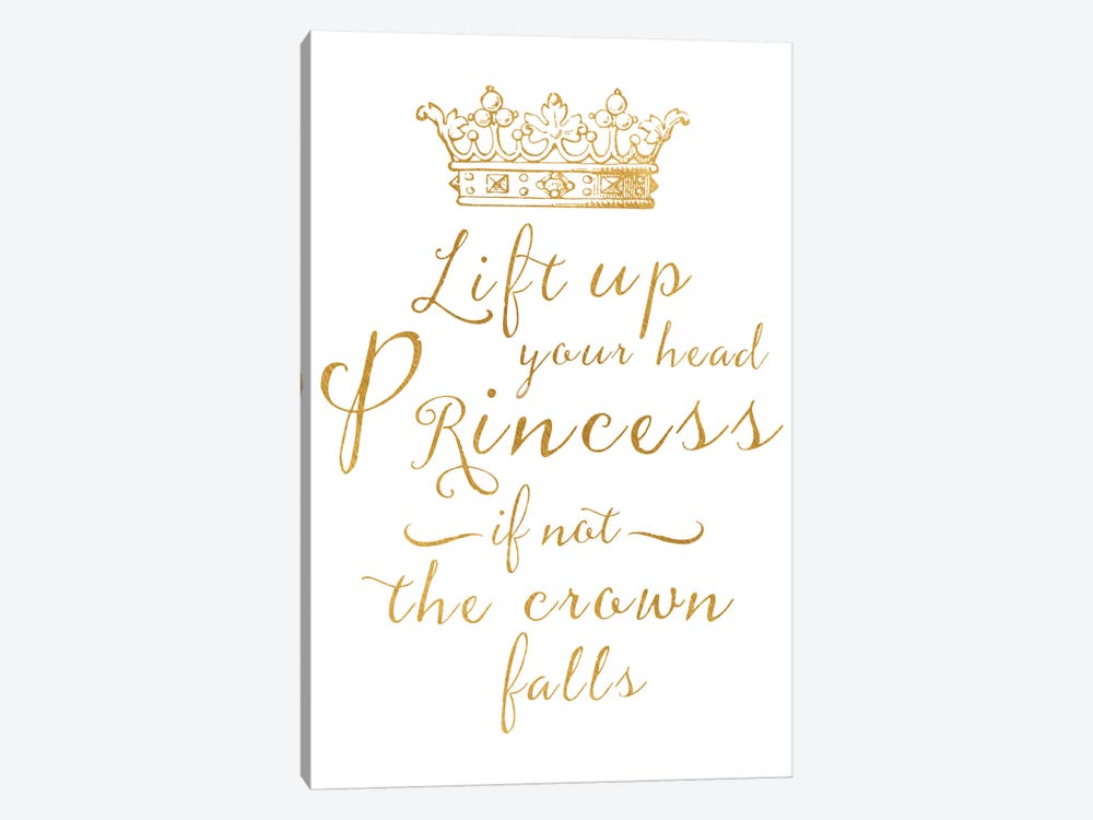 Lift Your Head Princess Crown Gold by Amanda Greenwood 1-piece Canvas Wall Art