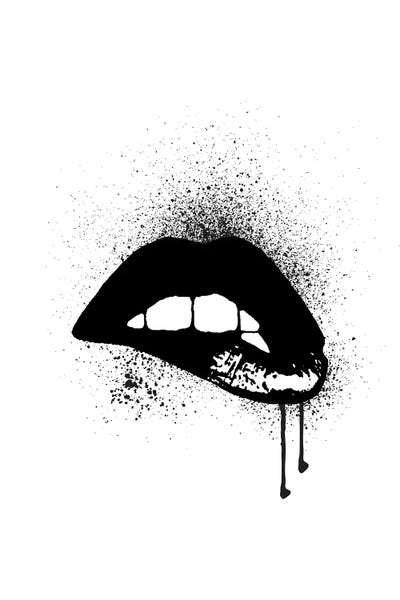 Gifts Inspired by reputation: Lips Drip Black by Amanda Greenwood