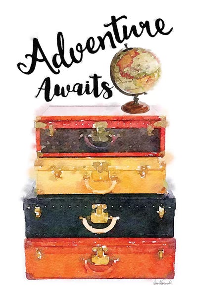 Amanda Greenwood: Luggage Stack Adventure Awaits by Amanda Greenwood