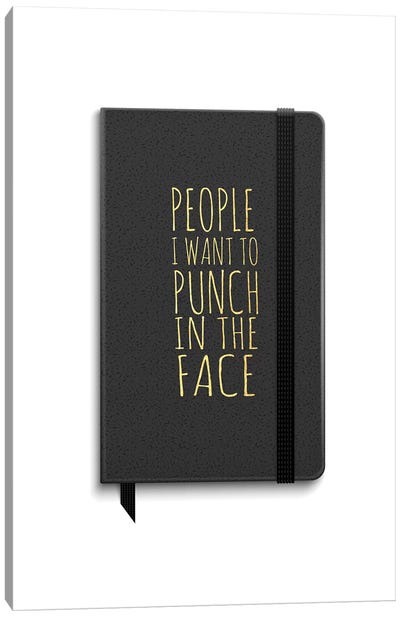 People To Punch Book Canvas Art Print - Crude Humor Art