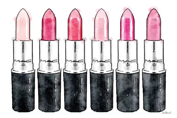 Black & Pink: Pink Lipstick Row by Amanda Greenwood