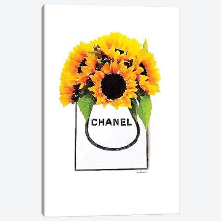Shopper With Sunflowers Canvas Print #GRE190} by Amanda Greenwood Art Print