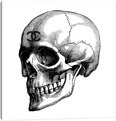 Skull Canvas Art Print - Chanel Art
