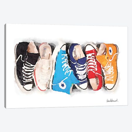 Sneaker Line Canvas Print #GRE192} by Amanda Greenwood Art Print