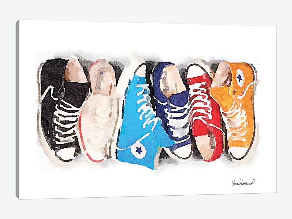 Sneaker Line by Amanda Greenwood 1-piece Canvas Art Print