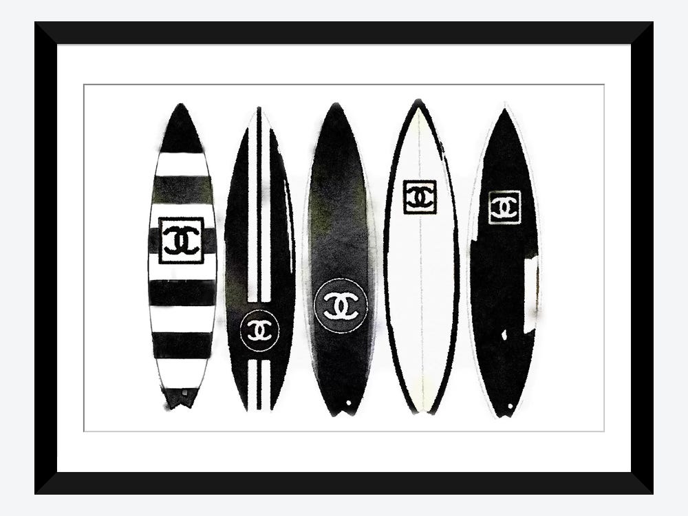 Framed Poster Prints - Surf Black & White by Amanda Greenwood ( Fashion > Fashion Brands > Chanel art) - 24x32x1