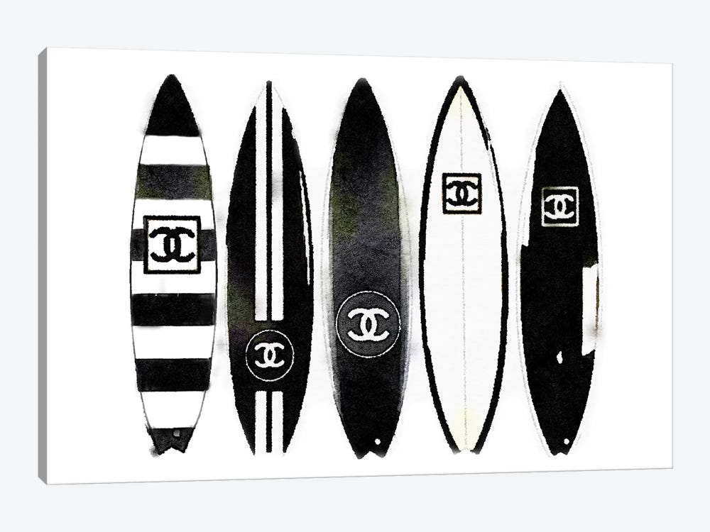 Amanda Greenwood Canvas Prints - Surf Black & White ( Fashion > Fashion Brands > Chanel art) - 18x26 in