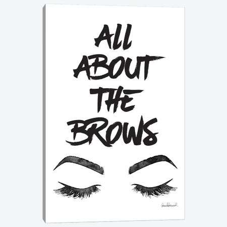 All About The Brows Canvas Print #GRE197} by Amanda Greenwood Canvas Artwork