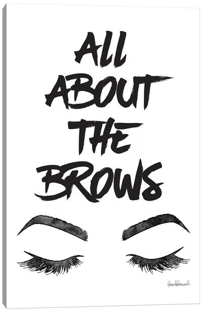 All About The Brows Canvas Art Print - Amanda Greenwood