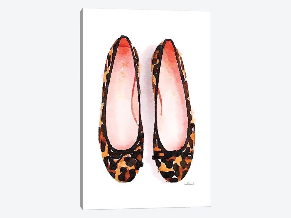 Flat Leopard Ballet Shoes by Amanda Greenwood 1-piece Art Print