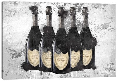 Champagne II Canvas Art Print - Bar Art