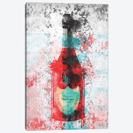 Champagne In Grunge, Grey, & Gold Canvas Print #GRE202} by Amanda Greenwood Canvas Art Print