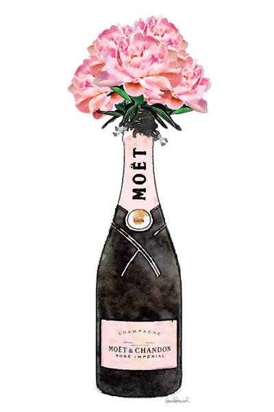 Black & Pink: Champagne Pink Peony by Amanda Greenwood