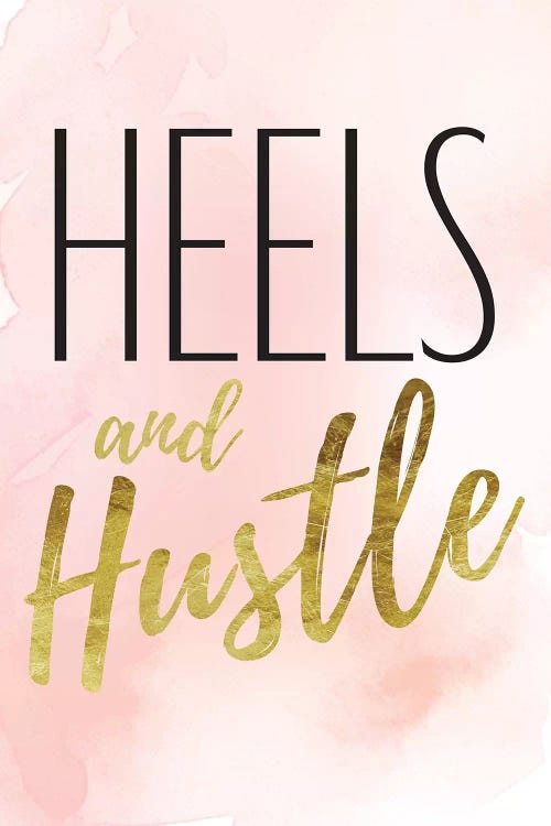 Heels And Hustle In Black, Gold, Blush, & Pink