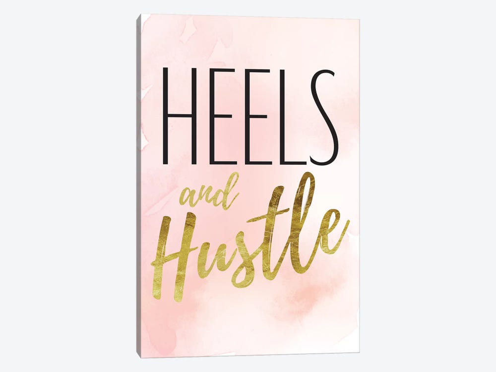 Heels And Hustle In Black, Gold, Blush, & Pink by Amanda Greenwood 1-piece Art Print