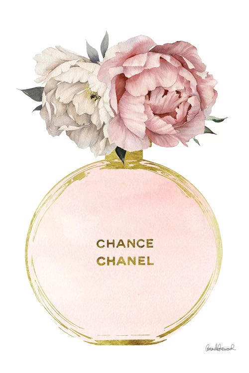 Perfume Round Solid In Gold, Nude, & Mixed Peony