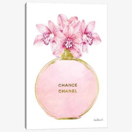 Perfume Round Solid In Gold, Pink, & Orchid Canvas Print #GRE221} by Amanda Greenwood Canvas Print