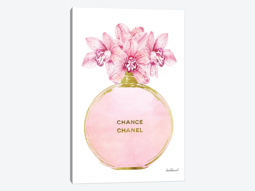 Perfume Round Solid In Gold, Pink, & Orchid by Amanda Greenwood 1-piece Canvas Print