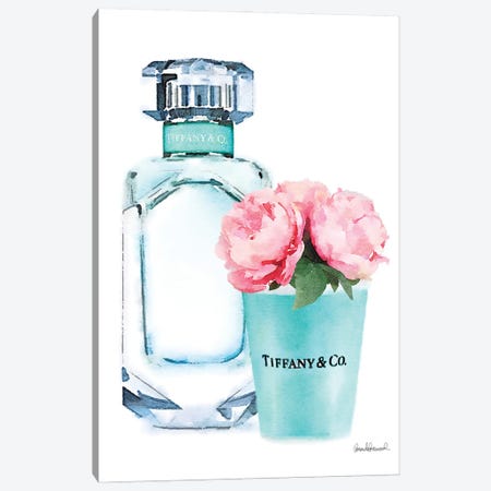Teal Perfume Set II Canvas Print #GRE226} by Amanda Greenwood Canvas Art