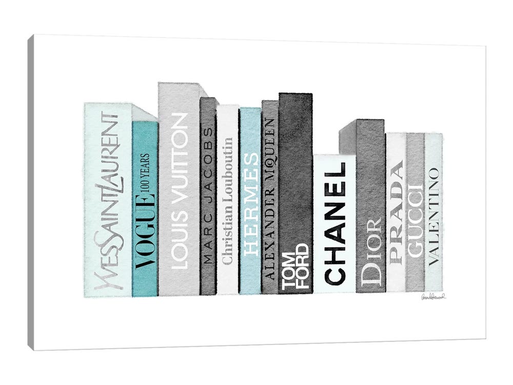 iCanvas Tall Book Stack In Black & Pale Blue With Shoes by Amanda  Greenwood Canvas Print - On Sale - Bed Bath & Beyond - 34263410