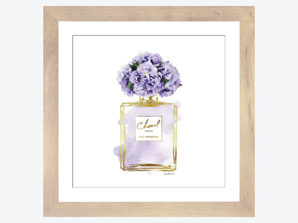 Framed Poster Prints - Purple Perfume Bottle by Madeline Blake ( Fashion > Hair & Beauty > Perfume Bottles art) - 32x24x1