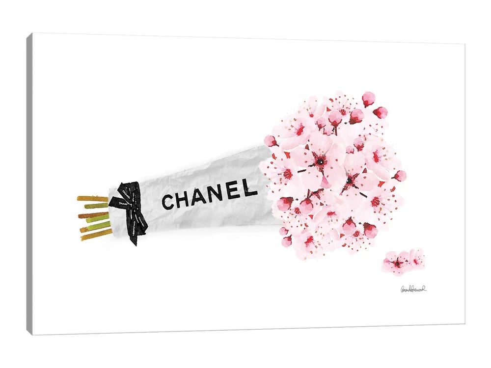 Chanel Cherry Blossom Flower Bouquet by Amanda Greenwood Fine Art Paper Poster ( Floral & Botanical > Flowers > Blossoms > Cherry Blossoms art) 