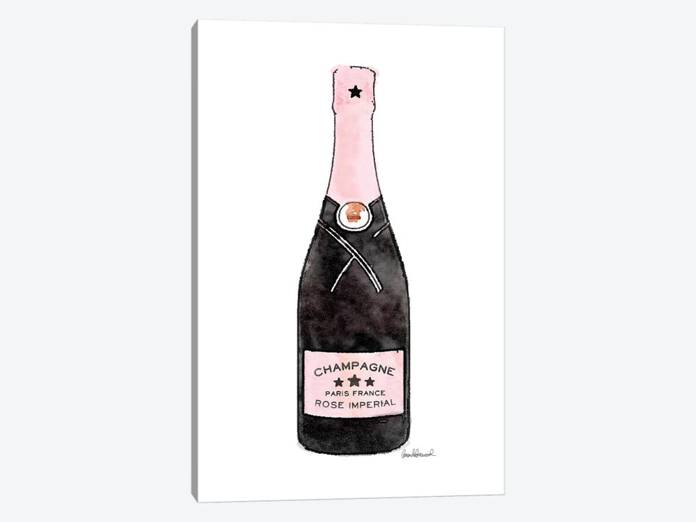 Champagne Pinker Single Bottle by Amanda Greenwood 1-piece Canvas Print