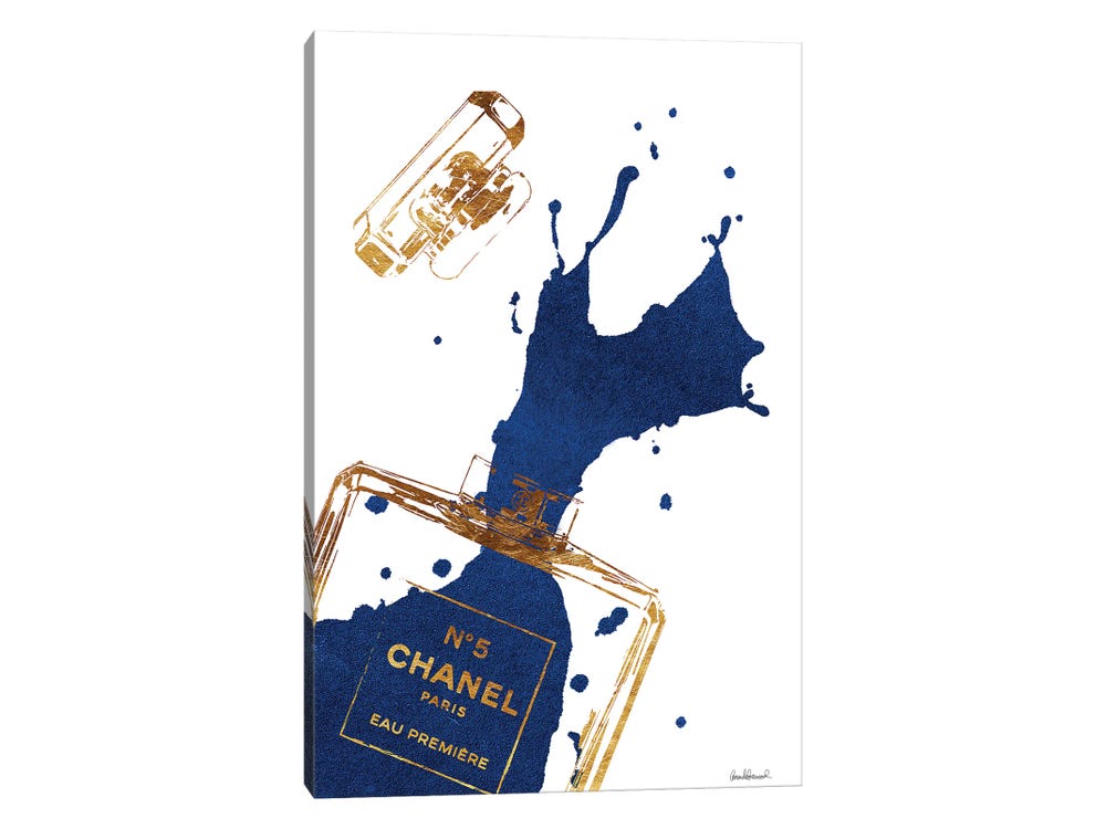 iCanvas Blue Perfume Bottle by Grace Digital Art Co - Yahoo Shopping