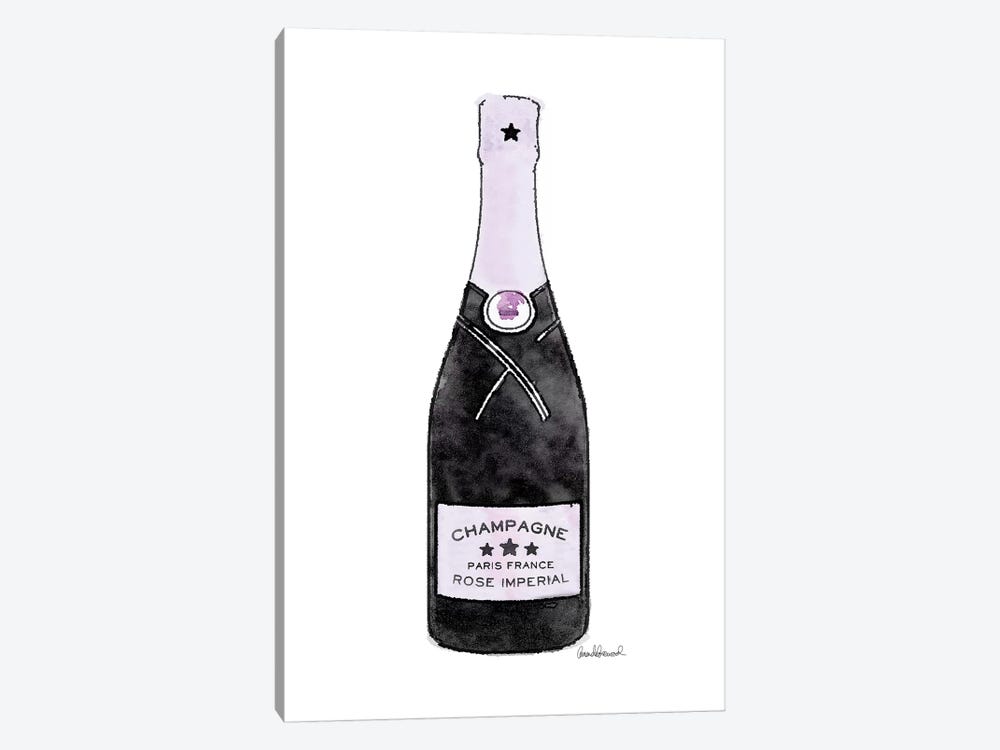 Champagne Purple Single Bottle by Amanda Greenwood 1-piece Canvas Artwork