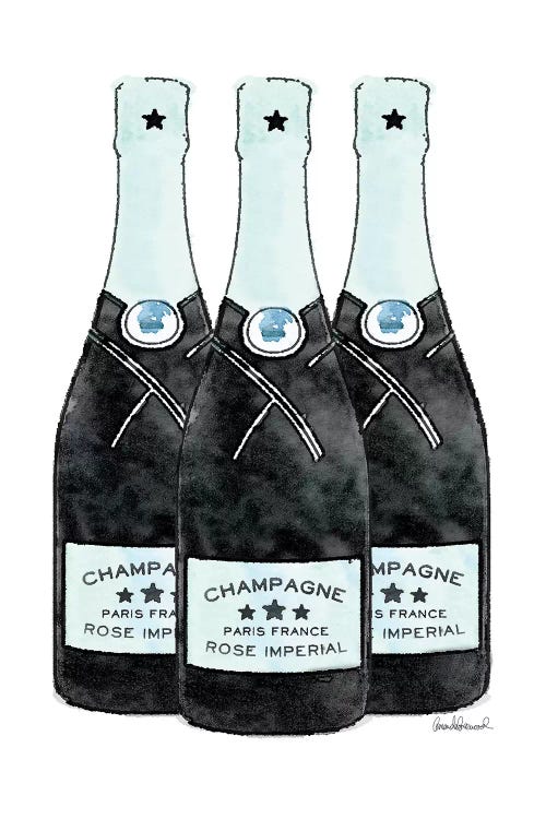 Champagne Teal Three Bottle