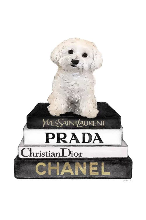 Books Of Fashion, Grey, Maltese by Amanda Greenwood wall art
