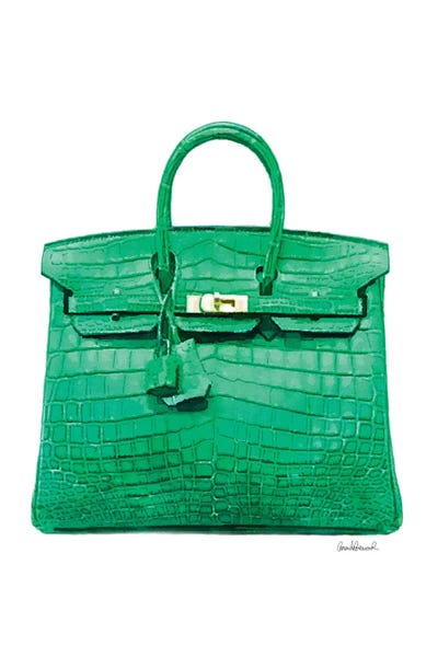 Amanda Greenwood: Green Handbag by Amanda Greenwood
