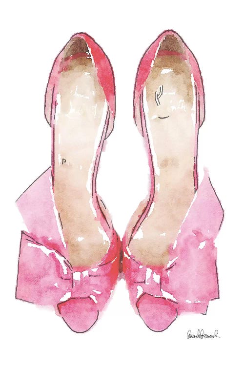 Light Pink Bowed Shoes