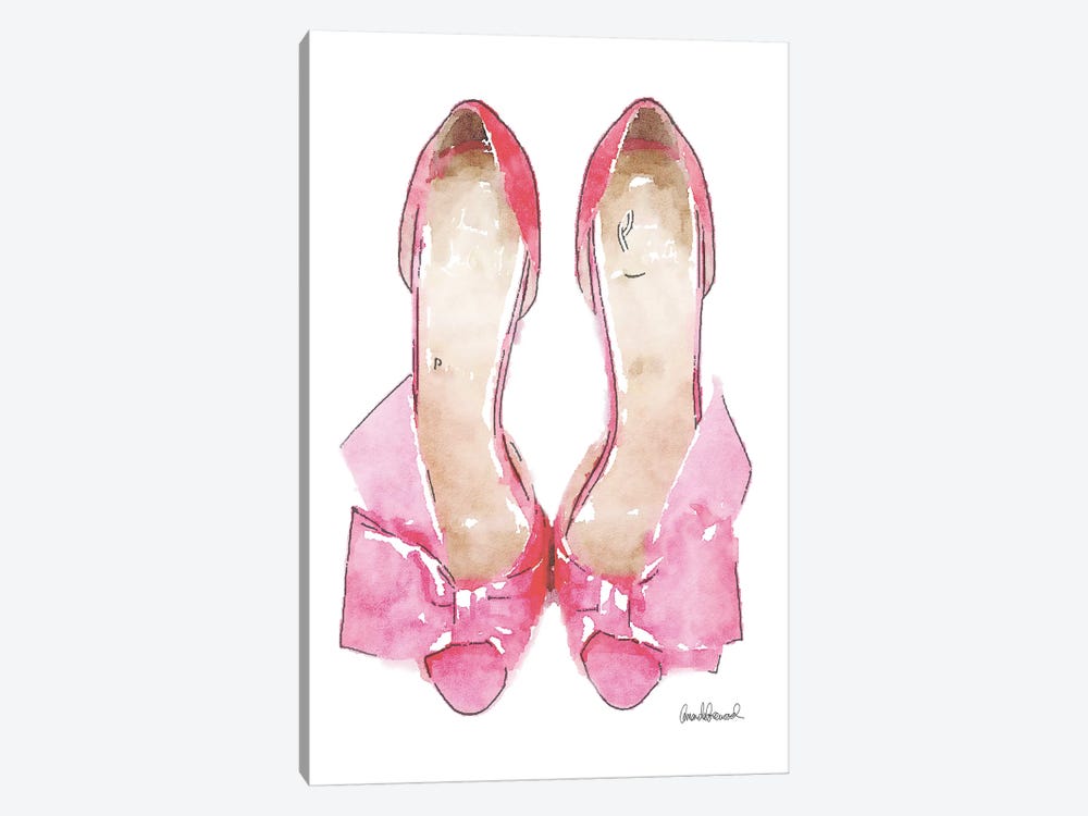 Light Pink Bowed Shoes by Amanda Greenwood 1-piece Canvas Art