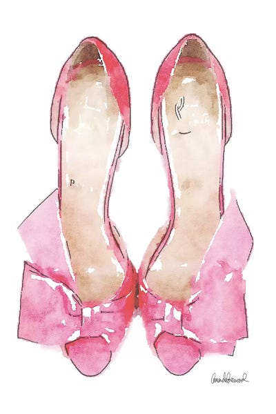 Fashion Illustrations: Light Pink Bowed Shoes by Amanda Greenwood