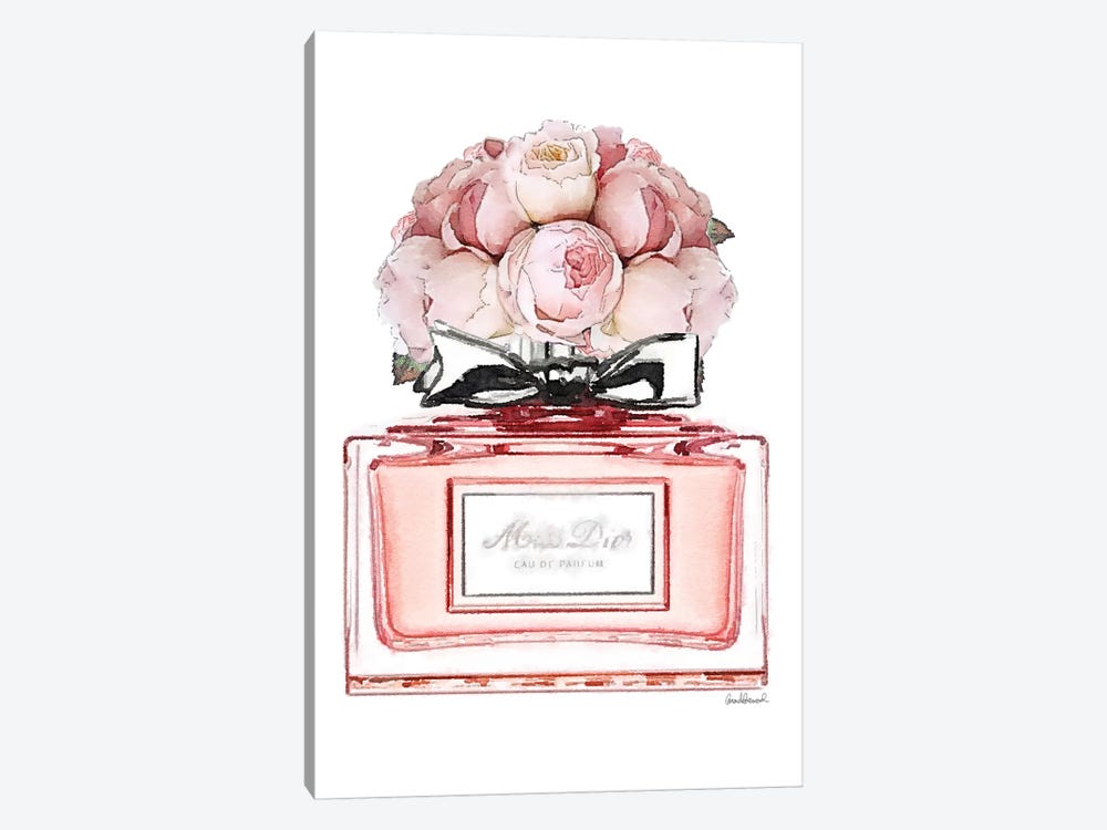 Short Perfume, Peach With Roses by Amanda Greenwood 1-piece Canvas Artwork