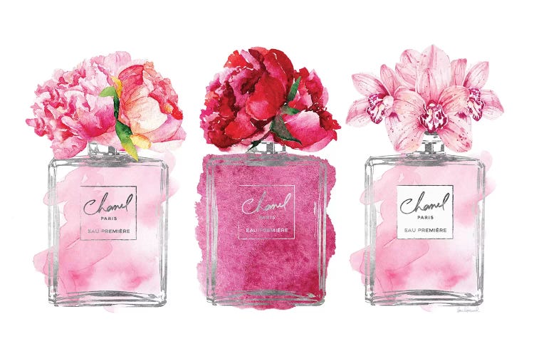 Perfume Trio In Silver And Pink