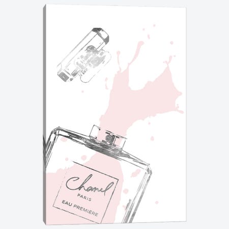 Splashing Perfume In Silver And Blush Canvas Print #GRE423} by Amanda Greenwood Canvas Print