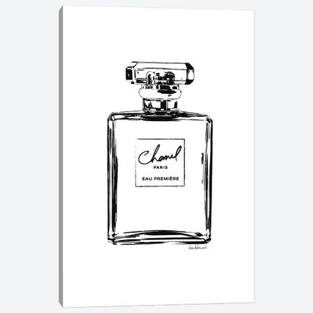 Black Perfume Outline Canvas Print #GRE429} by Amanda Greenwood Canvas Print